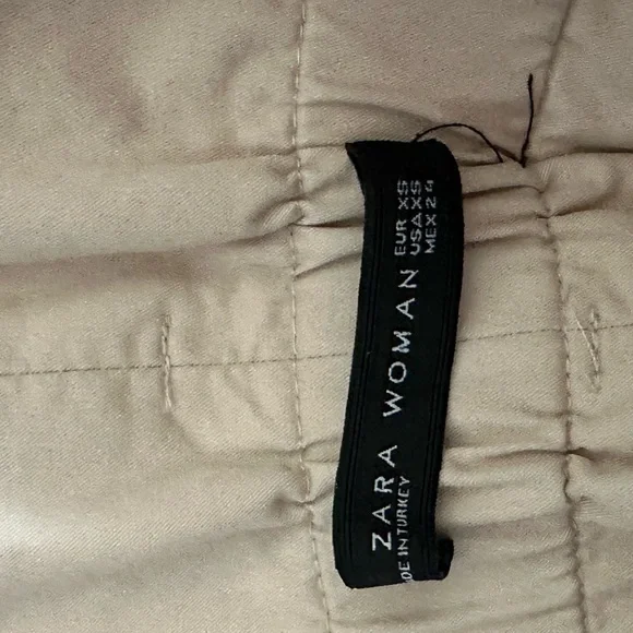 Zara cream colored pleated trousers - size X-Small - Picture 2 of 4